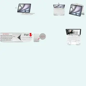 【Ifacemall】Ultra-Thin Rotating Case for Ipad Pro 11" M4 2024/Air 11" M2, Book-Style Floating Stand + 360° Screen Rotation, Silent Scissor Switch Keyboard & Type-C Fast Charge Does not apply