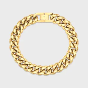 Cuban Link Bracelet 14K Gold Plated - 12mm