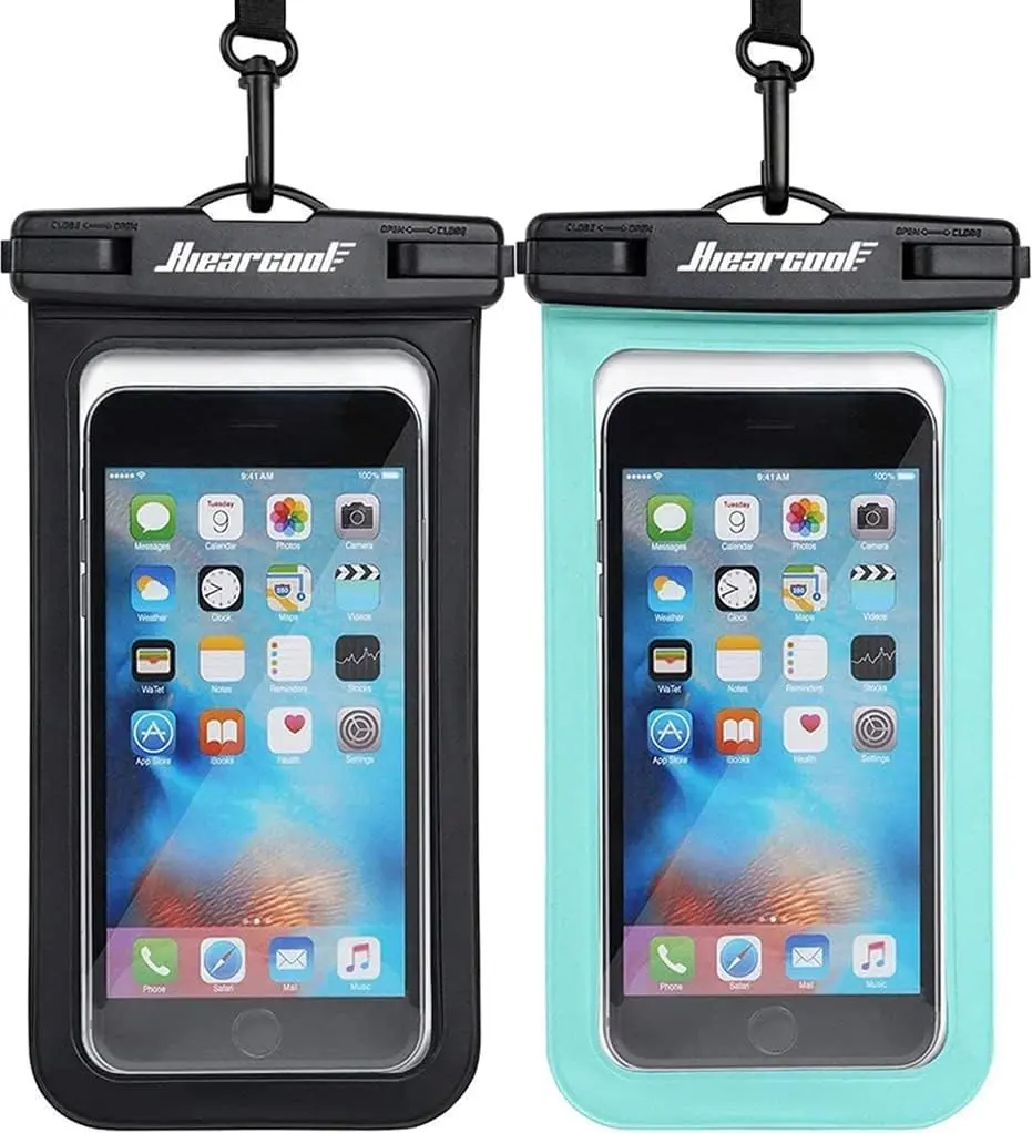 Waterproof Phone Pouch, IPX8 Waterproof Phone Case for iPhone 17/16/15/14 Pro Max, Cell Phone Dry Bag for Beach & Cruise Essentials, Touch Screen, Lanyard Included, 2 Pack (Fits Up to 8.9)