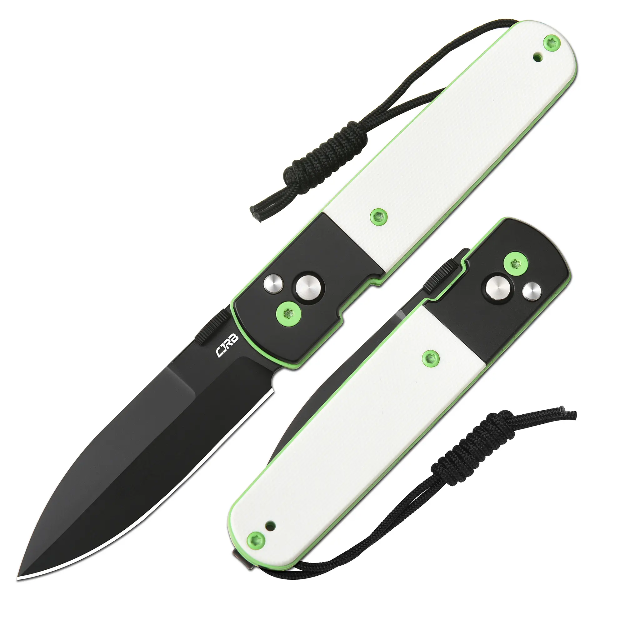 Black PVD Blade/Black PVD Steel+White G10