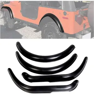 Fender Flare Kit Compatible with 1955-1986 Jeep CJ CJ5 CJ7 Factory Style Front and Rear Mudguard