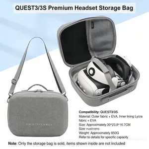 Meta Quest 3s/quest 3 VR Accessories Storage Bag, Hard Shell Travel Carry Case, Durable Shoulder Backpack Organizer