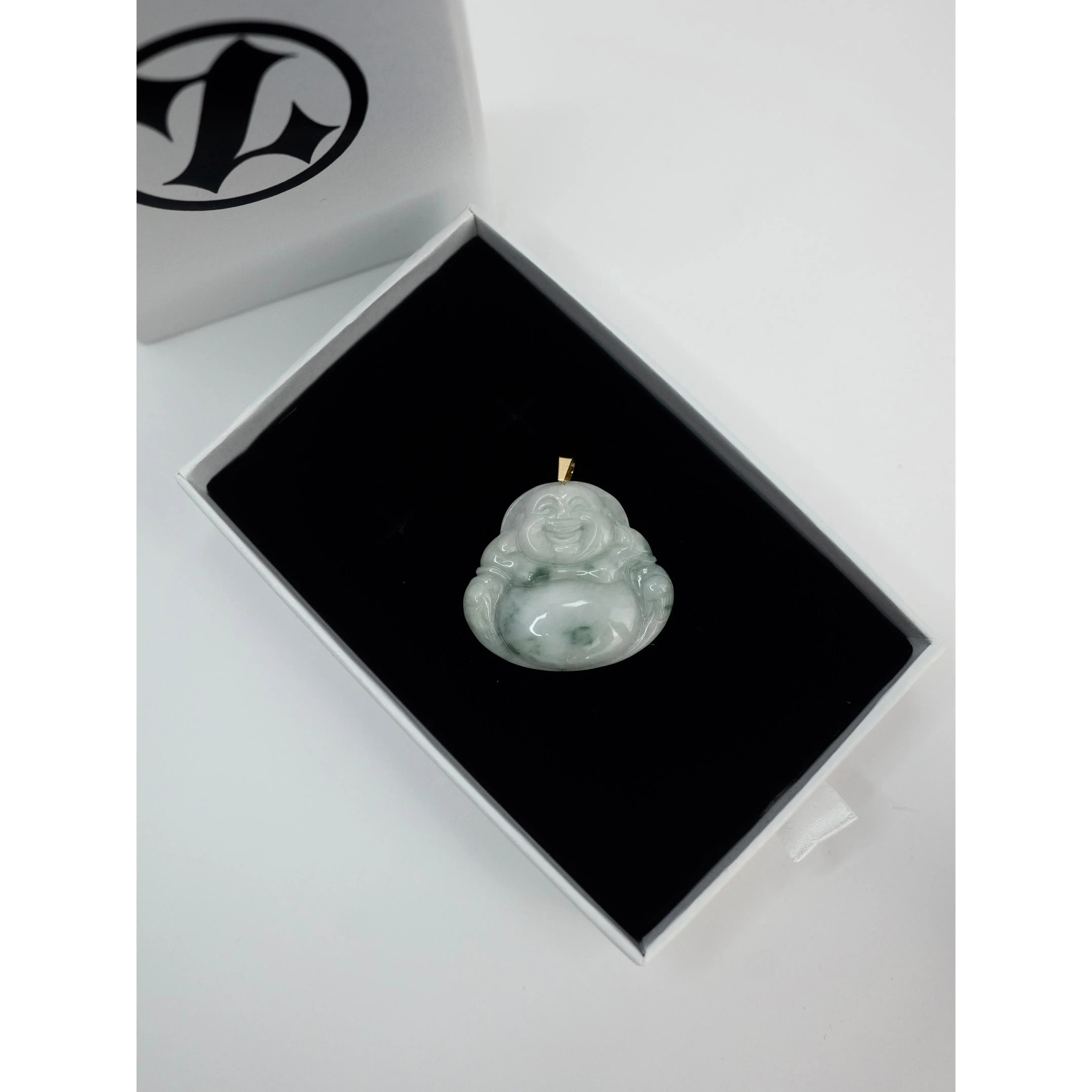 ( PENDANT ) MINI WHITE JADE BUDDHA