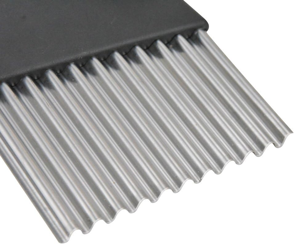 2 PCS Stainless Steel Crinkle Cutter Knife Set – Wavy Vegetable & French Fry Slicer for Creative Food Preparation