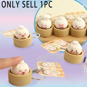 Stress Relief Singing Toy Pendant, Cartoon Bun Squishy Toy, Sensory Prop, 1 Piece Pack, Perfect for Time Filling