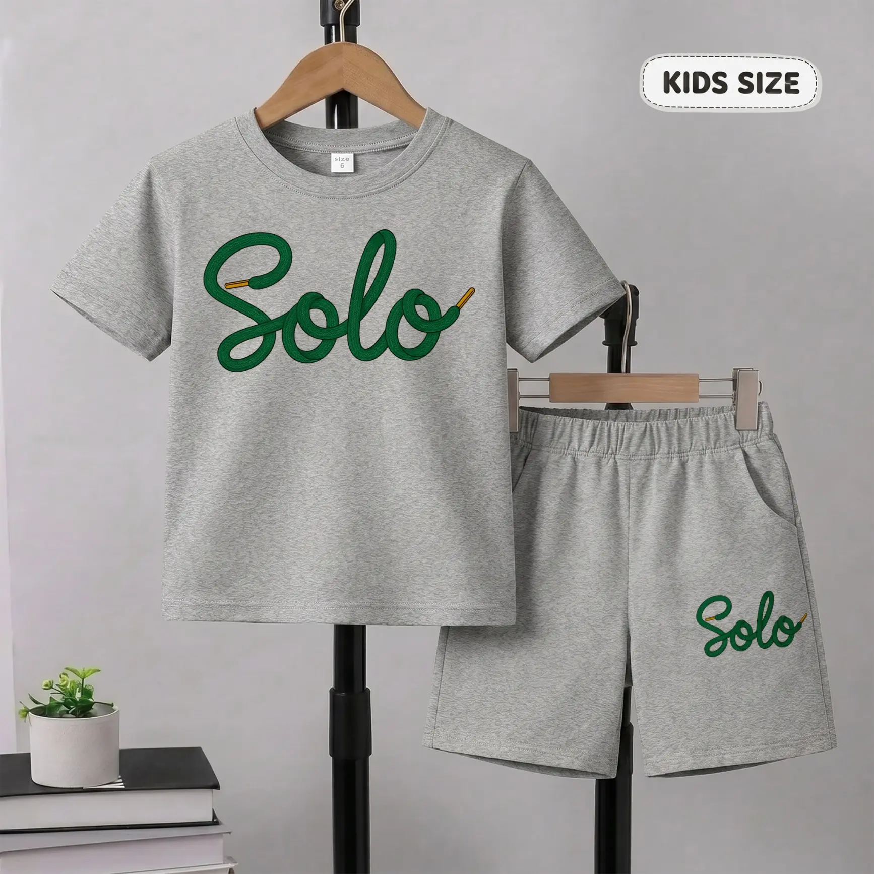 Boys’ Trendy Letter Graphic T-Shirt & Shorts Set, Simple Summer Casual Outfit, Lightweight Comfortable Kids Clothing for School Days, Outdoor Play and Daily Activities