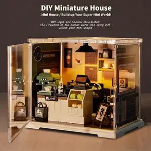 3D DIY Miniature House Kit, Beginner Mini Toy Dollhouse with Furniture, Creative Hobby Craft Set, Idea GIft for Holiday Birthday