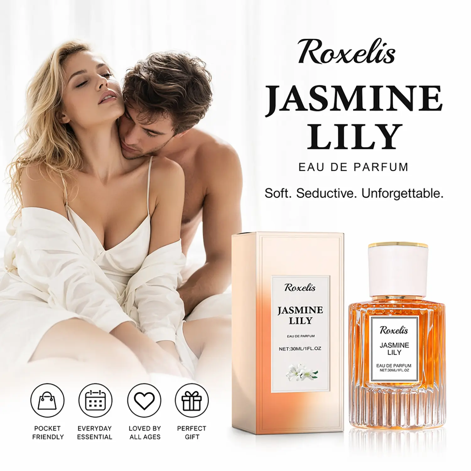 Women's Pheromone Perfume - 30ml/1.0fl.oz Long-Lasting Lily Floral Fruity Woody Fragrance with Floral Scents, Ideal for Special Occasions, Thoughtful Gift