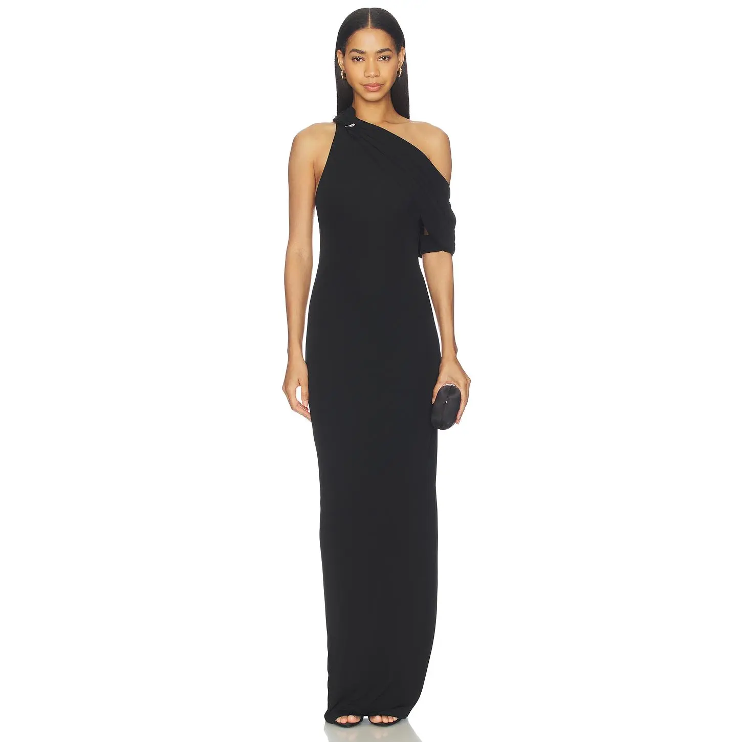 MISHA The Camden Dry Jersey Maxi Dress in Black