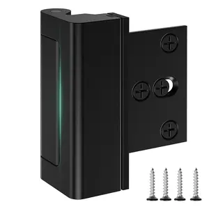 Treasem Home Security Door Lock, Childproof Door Reinforcement Lock with 3 Inch Stop Withstand 800 lbs, Door Safety Locks for Front Door, Night Kids Safety Flip Lock to Defend Your Home, Aluminum Alloy