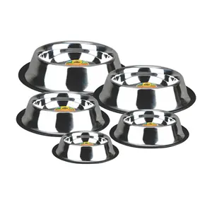 Traditional Shape Non-Skid Stainless Steel Pet Bowl – Durable No-Tip Design for Dogs & Cats, Spill-Proof Stainless Bowl by Advance Pet Products