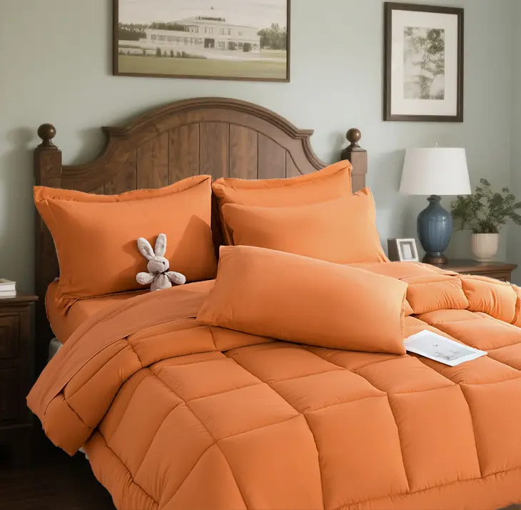 【Sohochic】DOWNCOOL 7pcs Lightweight Comforter Set, Bed in a Bag with 1 Comforter, 1 Flat Sheet, 1 Fitted Sheet,2 Pillowcaese, 2 Pillowshams, Soft Bedding Sets for All Seasons#sohochic#DealsForYouDays#blackfriday