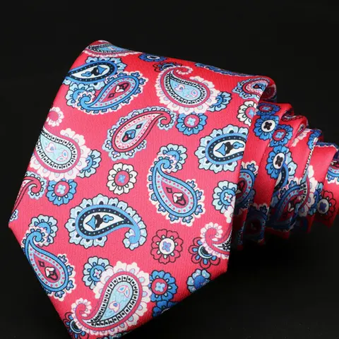 Men's Paisley Pattern Tie, Elegant Western Style Accessory, Perfect Gift for Wedding Party, Fashion Essential for All Seasons, Ethnic Pattern Tie, Casual Elegant Tie, Tie Design