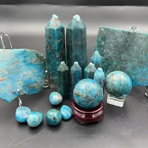 Aura Crystal US All blue apatite Product Check Options for Variations - Diverse Shapes & High-Quality Natural Stone Decor for Home or Office