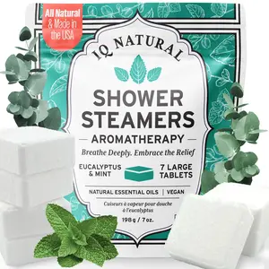 7 Count Shower Steamers Aromatherapy for Women, Shower Bombs, Vapor Shower Tablets, Organic Shower Accessories Gift Set - Eucalyptus, Lavender, Citrus Body Care