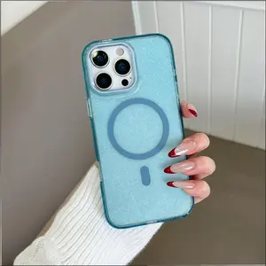 Suitable for Apple 17 Pro Max phone case, iPhone 16 Pro large hole, Apple 15 glitter MagSafe magnetic, 12 transparent premium, 14 Pro airbag drop-proof, 13 PM simple full-cover hard case