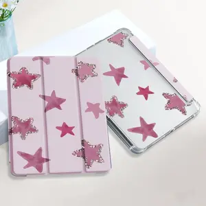 Starfish Pattern Tablet Case with Pen Slot, 1 Count Foldable Tablet Protective Cover, Tablet Accessories Compatible with Samsung Tab S7/S8/S9/S9 FE