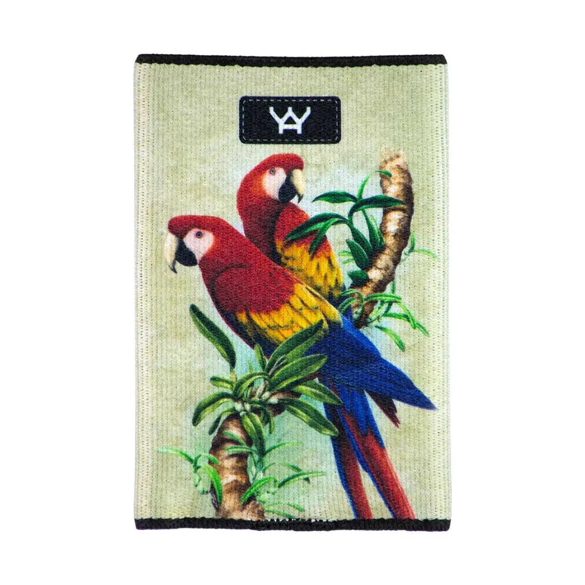 212 MAIN Men's Slim Wallet - Minimalist Eco-Weave All Over Feather Print, Front Pocket Use, RFID Block, Secure Hold, Casual Party Accessory, Card Slots, Machine Washable (1042)
