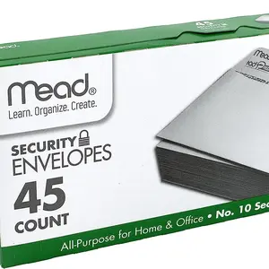 45 Count #10 Envelopes - Security Printed Lining for Privacy, Press-It Seal-It Self Adhesive Closure, All-Purpose 20-lb Paper, 4-1/8" x 9-1/2", White