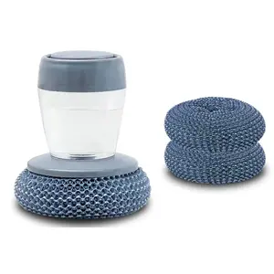 3-in-1 Self-Filling Soap Dispenser Brush - Ergonomic Grip for Easy Pot & Pan Washing Kitchen Cleaning Supplies Household Cleaning Tool scrub daddy