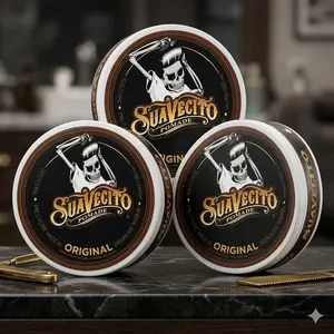Suavecito Pomade Original Hold 4 oz, 3 Pack - Medium Hold Hair Pomade For Men - Medium Shine Water Based Wax Like Flake Free Hair Gel - Easy To Wash Out - All Day Hold For All Hairstyles