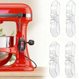 4 Pack Cord Organizer for Kitchen Appliances Upgraded Stick On Cord Holder Wire Wrapper Cord Keeper for Mixer Blender Coffee Maker Air Fryer Toaster and Cooker