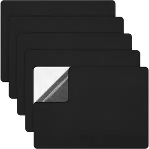 Canvas Repair Patch, 5 count 8.3 x 11 Inch Black  Self Adhesive Fabric Repair Patch for Tents, Sofas,  Seats, Boat Cover and Furniture Cover