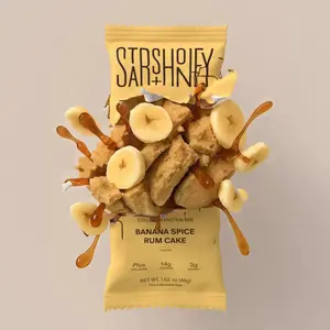 Stars + Honey | The Protein Bar – Banana Spice Rum Cake - All natural ingredients. Gluten Free, Dairy Free, Soy Free and no sugar alcohol sweeteners.