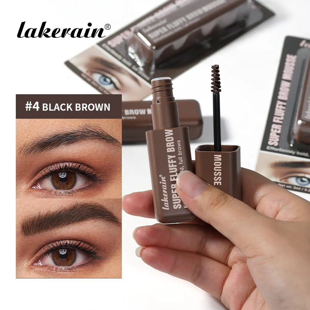 Long-Lasting Fluffy Brow Mousse Cream, 2 Counts Waterproof Eyebrow Tint, Filler & Styler, Buildable Pigment for Sparse Brows, Smudge-Proof, Transfer-Resistant, Eyebrow Makeup,  Airy Velvet-Matte Finish, Tinted Eyebrow Gel