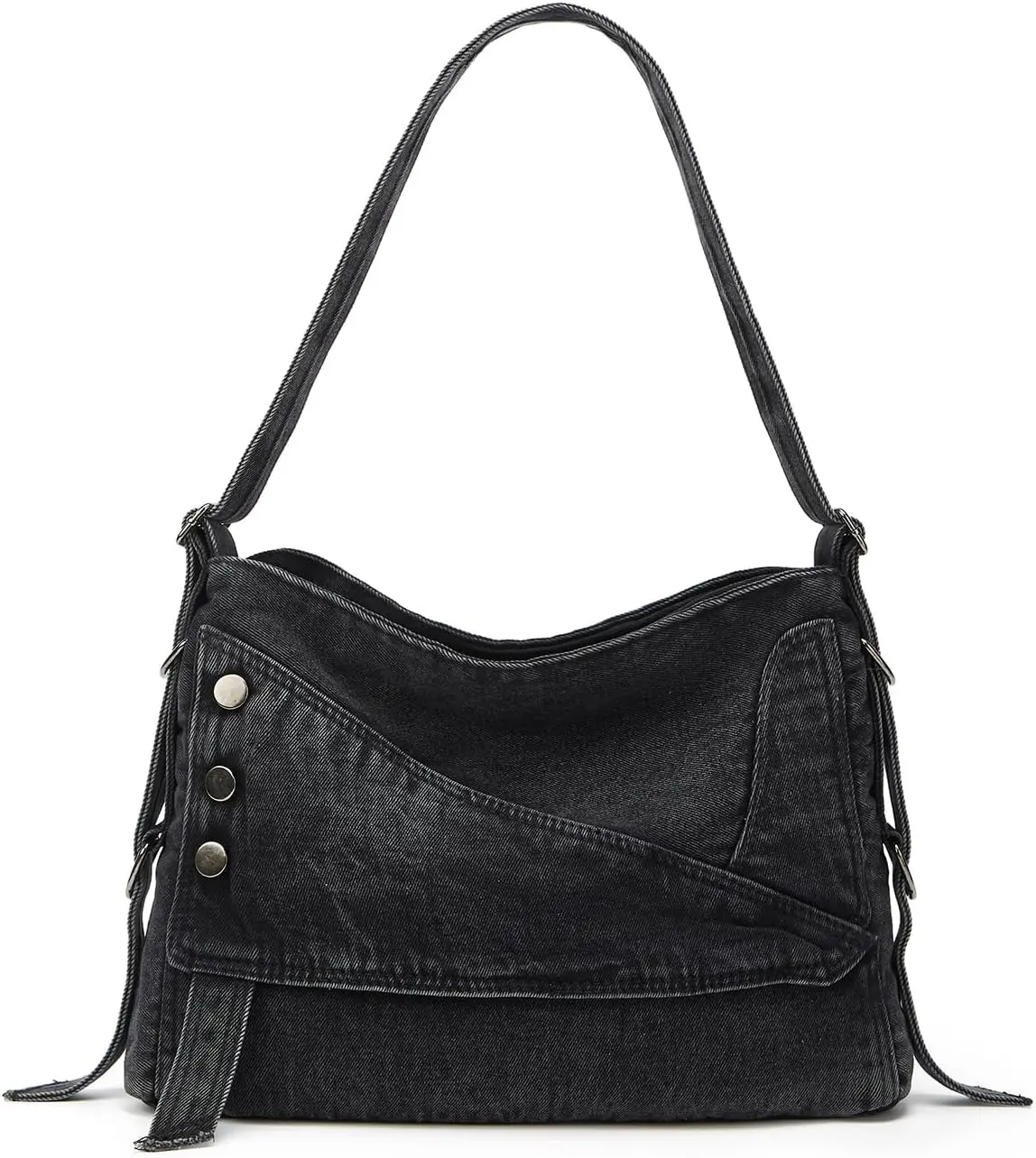 ALIKPOP Women's Large Capacity Denim Hobo Crossbody Bag - 2026 Roomy Tote, Everyday Bag for Casual Use, Crossbody Bags
