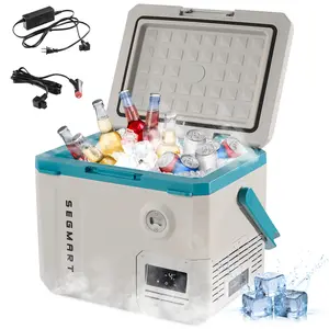 Compressor Electric Cooler with APP Control, Car Fridge -4℉~68℉, Portable Refrigerator 12/24V DC & 110-240V AC for Truck, Jeep, SUV, Van, Boat, Camping, Road Trip, Outdoor Travel