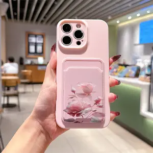 Two-Piece Set Self-Adhesive Card Holder Phone Case Cover Accessories, Tpu Anti-Drop Protection, Fits iPhone 6/7/8/x/XS/XR/XS Max/11/12/13/14/15/16/17 Pro Max