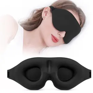 3D Sleep Eye Mask, Light Blocking Blackout Sleep Mask for Women Men, Eye Cover Eye Shade with Adjustable Strap for Travel, Nap, Meditation, Sleep Aid Products