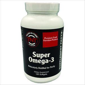 TOUGH-N-TONE Super Omega-3, High Potency Omega-3 Fish Oil with 300mg of EPA and 200mg of DHA Healthcare Dietary Supplement Fitness Optimum skin, joints, inflamation