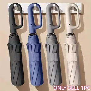 Automatic Folding Wind Resistant Rainproof Umbrella for Rainy Days & Sunny Weather, Lightweight, Compact, Durable Design with 10 Ribs, Windproof, Waterproof, Ideal Outdoor Use, Portable Storage