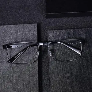 Men’s Metal Square Reading Glasses – High Quality Anti Blue Light Lens Presbyopic +1.0 To +4.0 Diopter