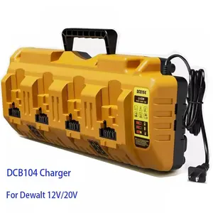 For DEWALT 12/20V DCB104 4-Port Battery Charger Fast charger Lithium XR DCB205
