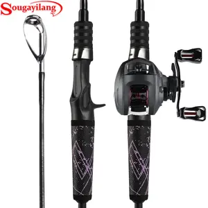 Sougayilang Centron Baitcasting Combo - IM6 Graphite Rod, Stainless Steel Guides - Fishing Rod and Reel Set for Freshwater & Saltwater - Contoured EVA Handle & Fighting Butt
