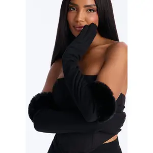 Be Festive And Fabulous Gloves - Black
