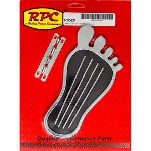 Racing Power R8520 Steel Gas Pedal Barefoot - Chrome Racing Power R8520 Steel Gas Pedal Barefoot - Chrome