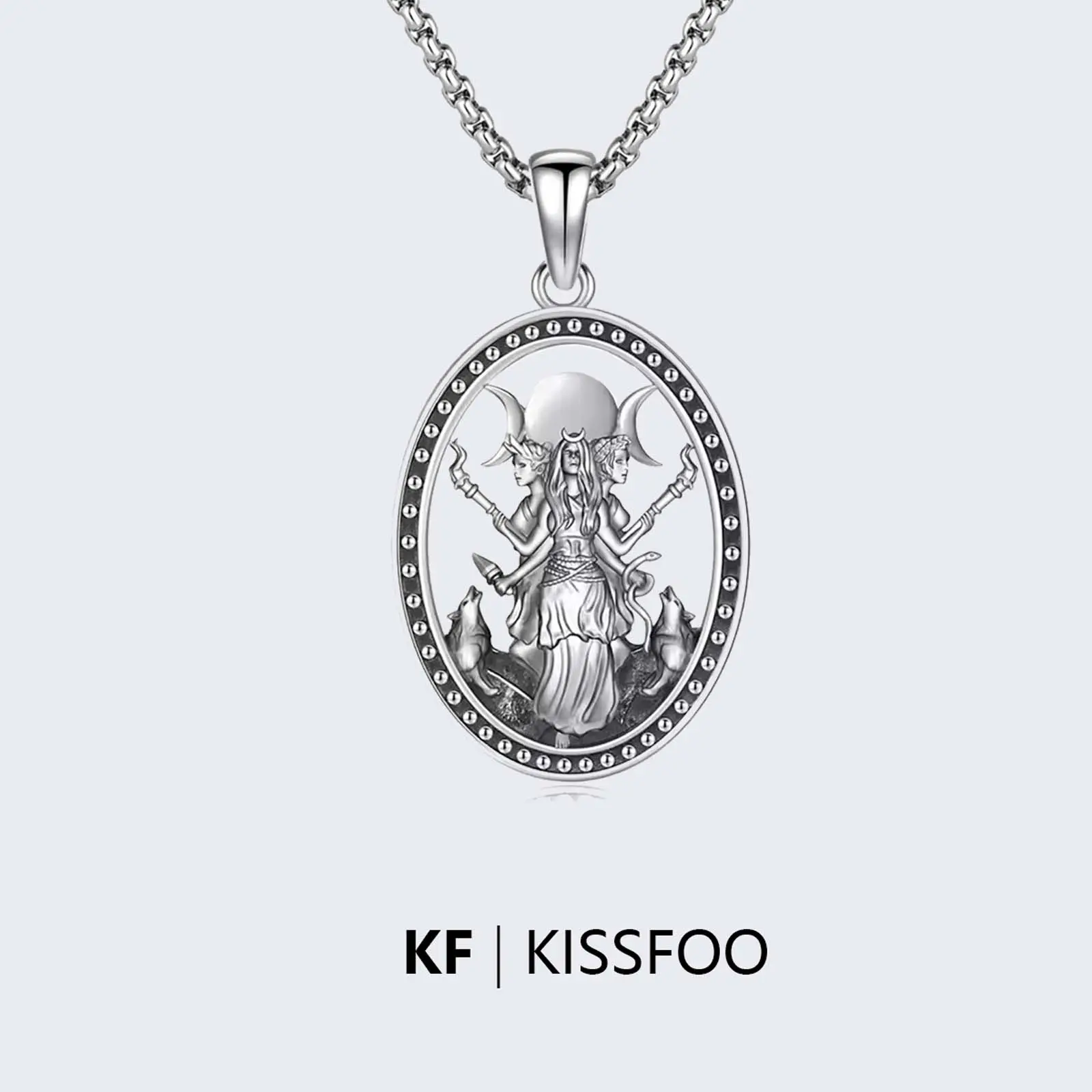 KISSFOO March Hecate Goddess Necklace Witches Knot  Women’s Faith Celtic Knot Design Protection Accessory Gift for Women
