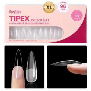 Beetles Tipex &Tipex Lite Instant Apex Nail Tips XL Long Built-in Apex Acrylic Tips Beginner-Friendly Easy DIY Nail Extensions Beetles Tipex &Tipex Lite Instant Apex Nail Tips XL Long Built-in Apex Acrylic Tips Beginner-Friendly Easy DIY Nail Extensions
