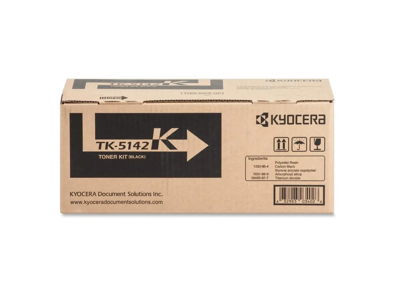 Black Toner Cartridge for Kyocera TK-5142K ECOSYS M6530cdn, ECOSYS P6130cdn, Genuine Kyocera Brand