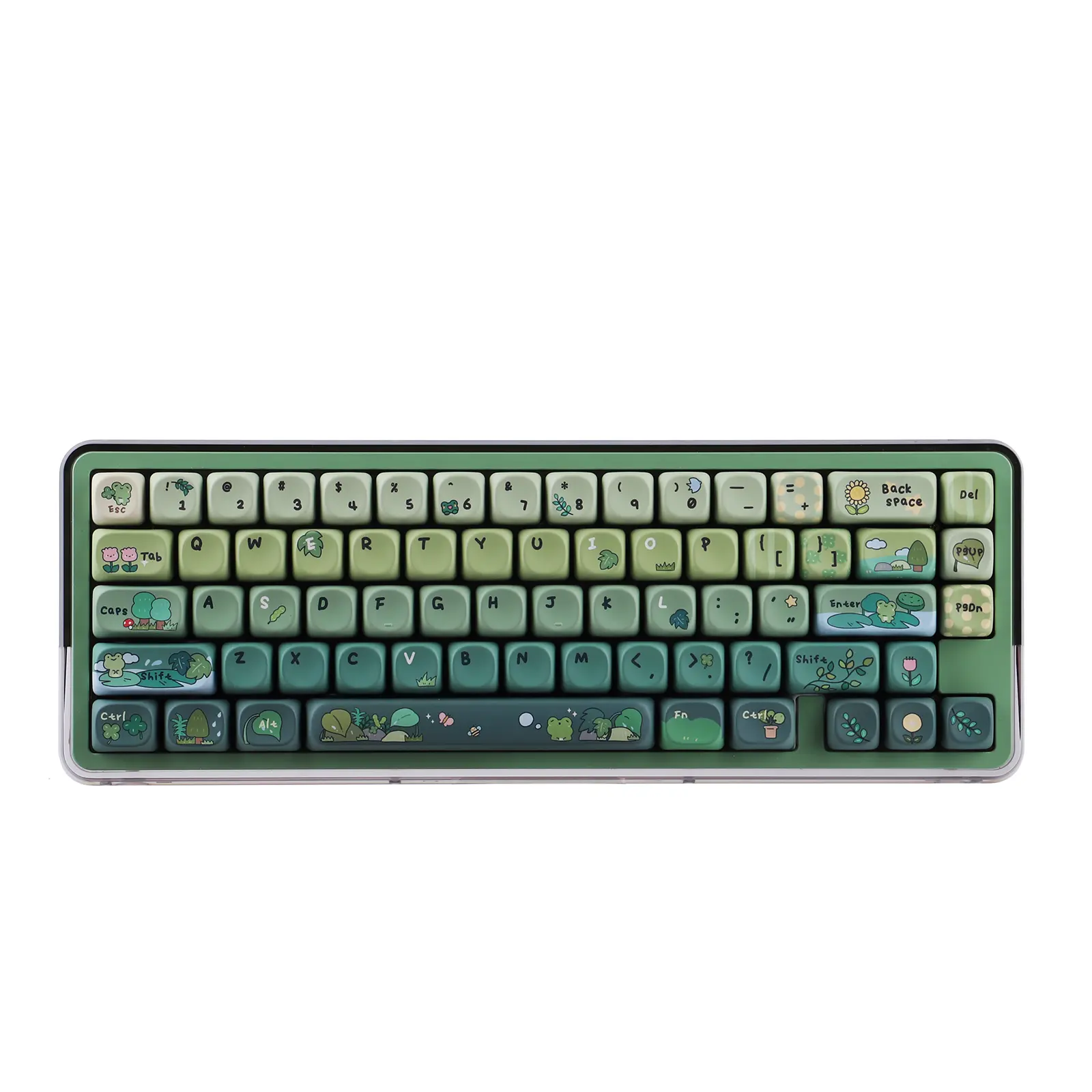 KiiBOOM X Cosydiaries Rainy Froggy Day Keycap Set MOA Profile PBT ANSI&ISO Layout Custom 143 Keys 5-Side Dye-Submilation MX Strcture for Mechanical Keyboard, Compatible with 60%, 65%, 75%, TKL, 1800, Full-sized Layout Computers & Office Equipment