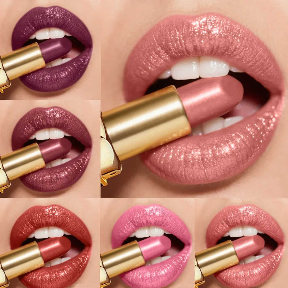 Sparkling pearl lip gloss, waterproof, long-lasting, glossy, High Gloss, smooth and easy to apply, natural makeup effect, Shimmer Lipgloss