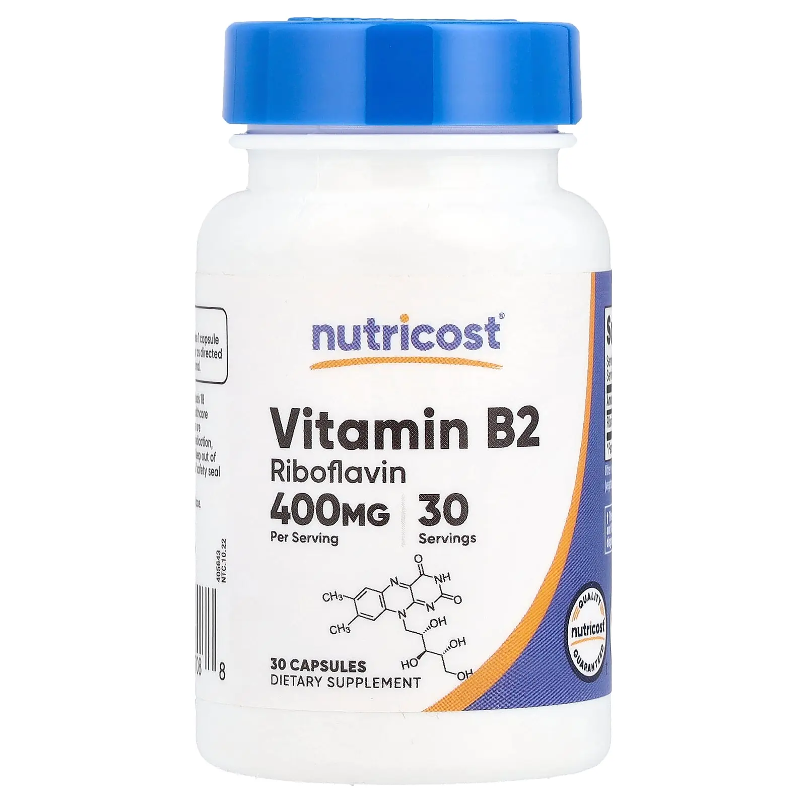 Nutricost Vitamin B2, 400 mg, 30 Capsules Nutricost Vitamin B2, 400 mg, 30 Capsules