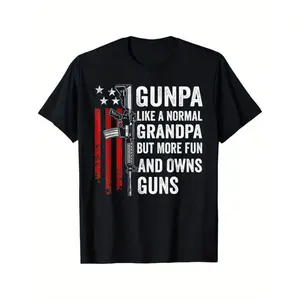 Summer t Shirts Gunpa Like A Normal Grandpa But More Fun And Owns Guns T-Shirt