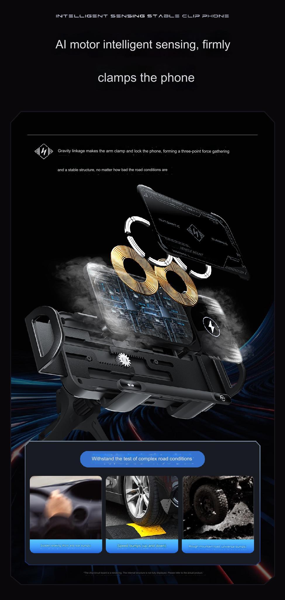 Car Vehicle Automatic phone holder, Phone Holder Car Gadgets for SmartphoneMount 15W wireless charger Phone Charging , 90-degree rotation, installed on car air center console, suitable for 6-7.2-inch mobile phones Car Vehicle Automatic phone holder, Phone Holder Car Gadgets for SmartphoneMount 15W wireless charger Phone Charging , 90-degree rotation, installed on car air center console, suitable for 6-7.2-inch mobile phones