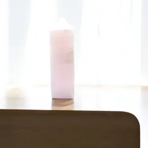 Pink Calcite Tower | Heart Chakra Crystal | Emotional Healing Stone | Polished Pink Calcite Generator | Self Love Crystal