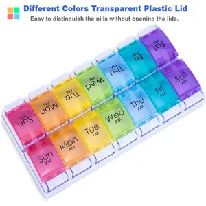 Organize Your Vitamins & Supplements with Our 7-Day Moisture-Proof Pill Organizer!